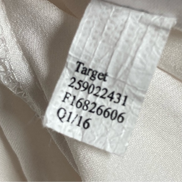 Mossimo Womens Sleeveless V-neck Flutter Hem Tie Neck Top Size S White - Picture 15 of 15